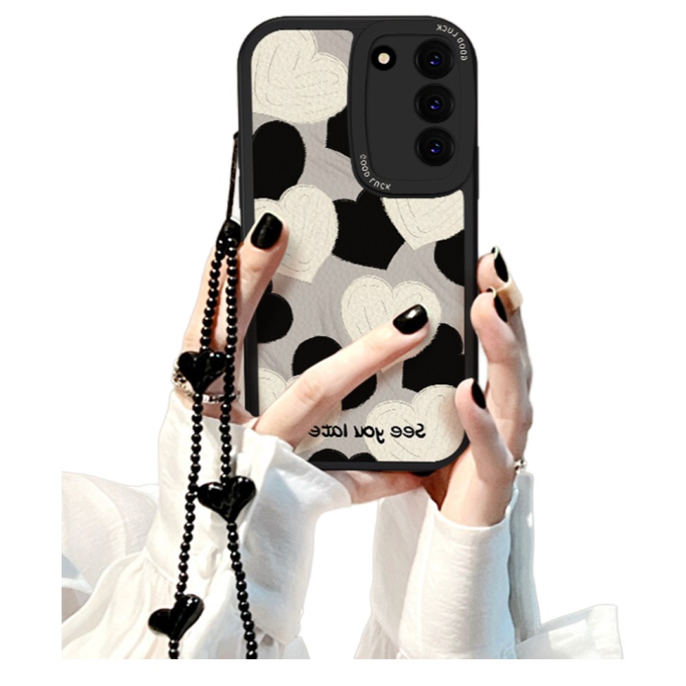 럭스폰 갤럭시 하트 스트랩 명품 지문방지 케이스 15,800원