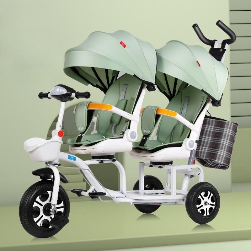 유아세발자전거 유모차자전거 2인용 쌍둥이 세발 142,000원