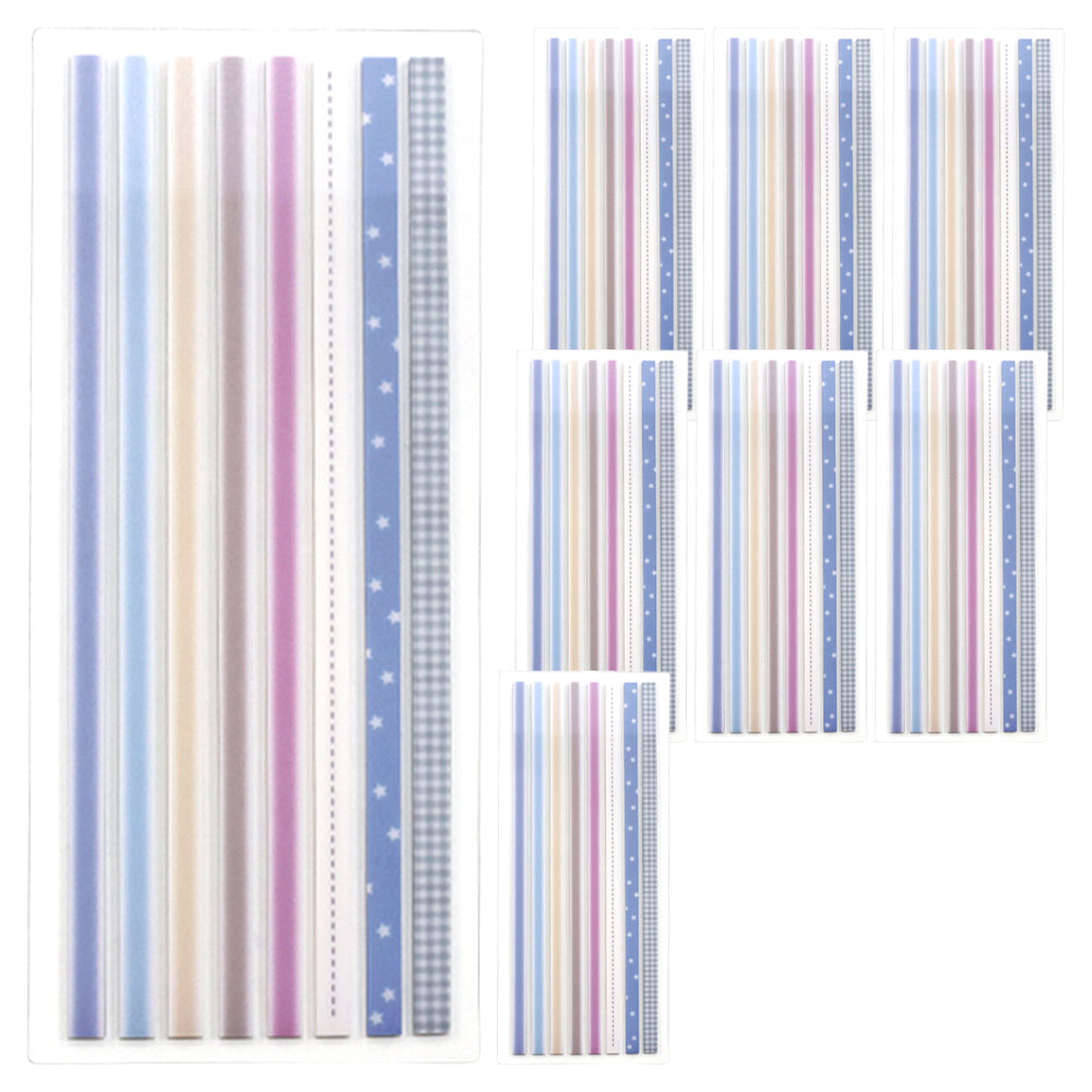 비온뒤 롱 인텍스 스티커 아이시 스타 투명 8종 x 20p 세트 36,130원