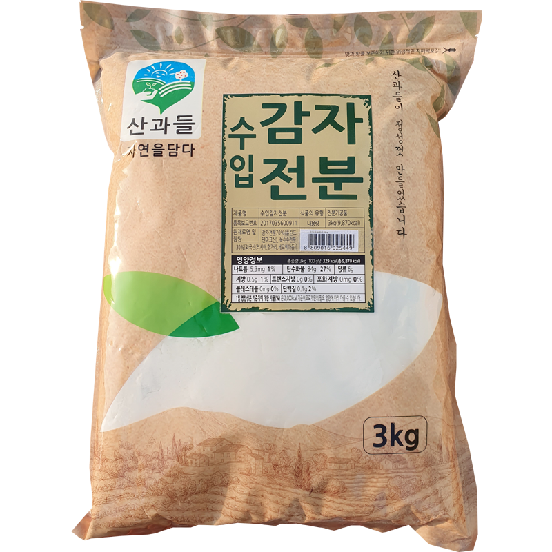산과들 감자전분(70%) 업소용 식당용, 3kg, 1개 13,980원