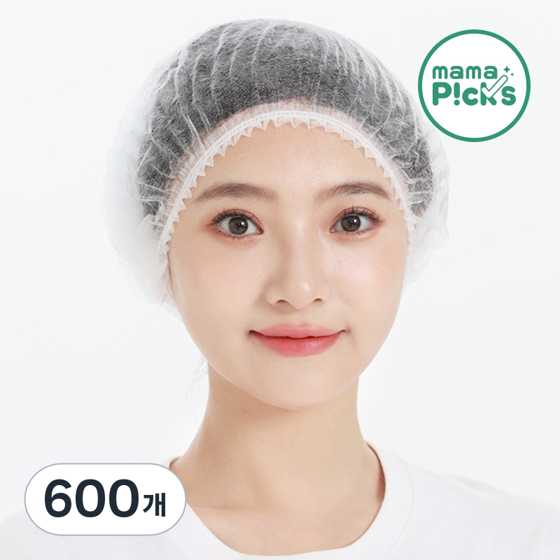 마마픽스 일회용 위생모자 300매 대용량 부직포 요리 헤어캡, 화이트, 600개, 현재가 26,830원