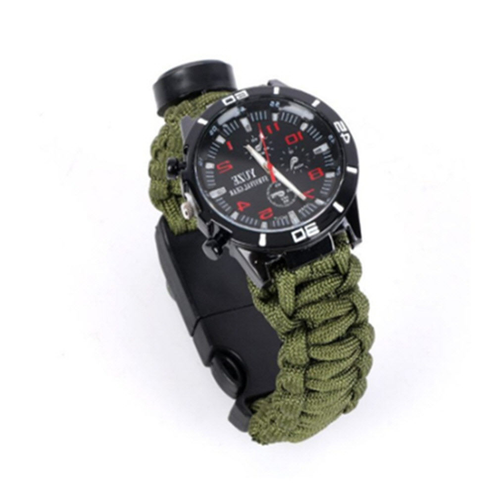 캠핑 등산 서바이벌 생존키트 밀리터리 시계 카키 14,500원