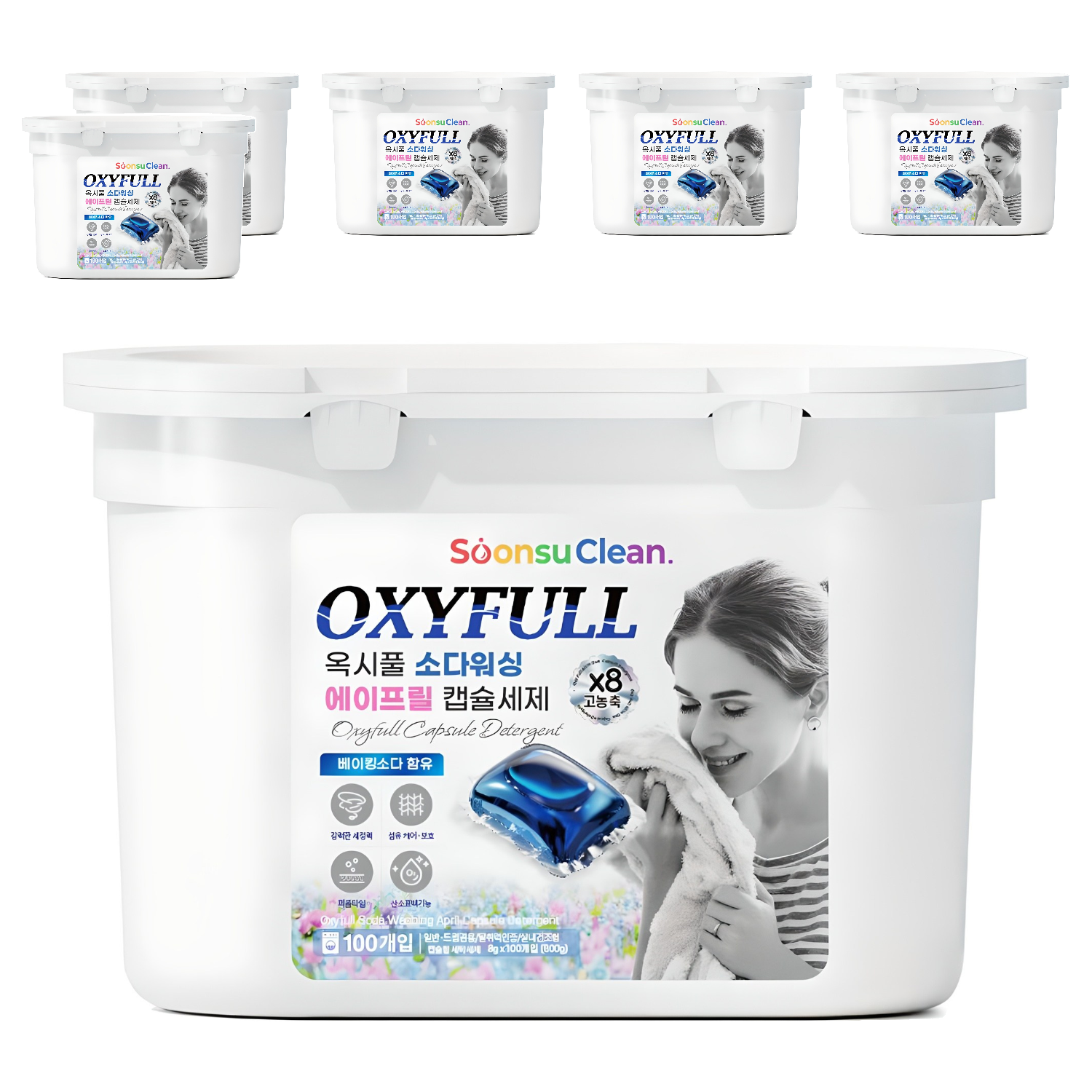 순수크린 옥시풀 소다워싱 에이프릴 캡슐세제 65,820원