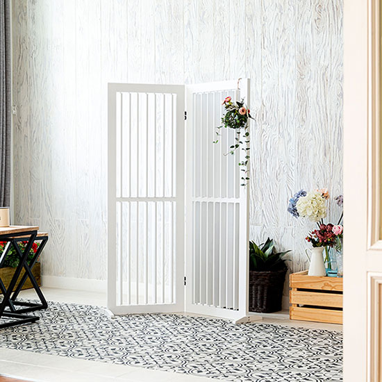 까사라움 모던 인테리어 무빙 스트라이프 1300 공간분리 파티션 2단 2color, 화이트 139,000원