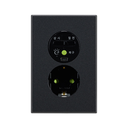 틸인스 대기전력차단 1구 콘센트 다크블랙, 1개 32,670원