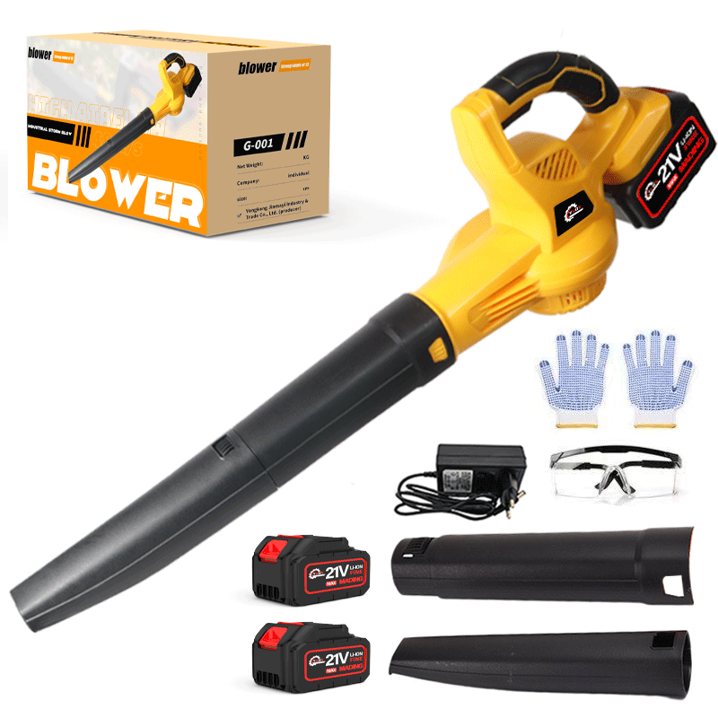 YUON 독일기술 무선 송풍기 21V 초강력 대포 충전식 에어건 제설 낙엽 캠핑 전동 브로워 공업용 3.0Ah + 배터리 블로워 풀세트, 1개 125,860원