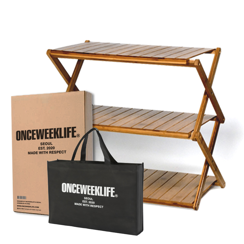 원스위크라이프 접이식 우드 캠핑 선반 + 가방 세트, 단일색상, 3단, 1개 17,990원