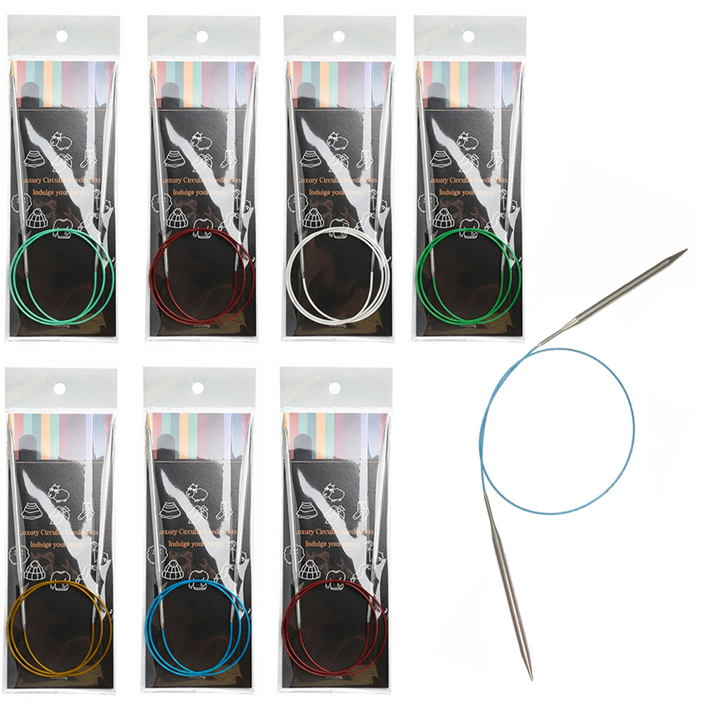 네일룸 스텐 줄바늘 80cm 7종세트 뜨개질 대바늘, 1세트 23,720원