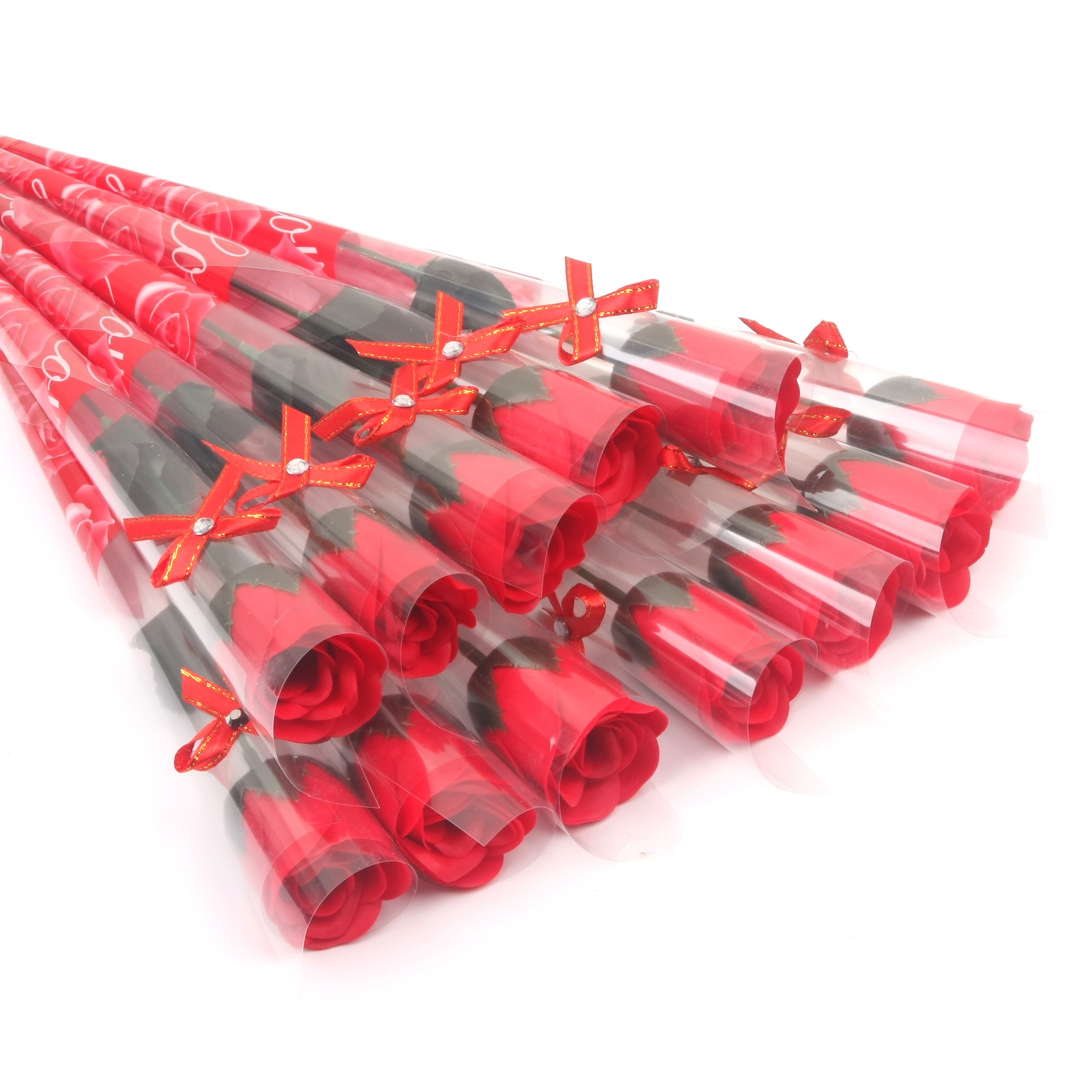 한송이 리본장미꽃 조화 비누꽃, 12개, 리본타입 레드 8,900원