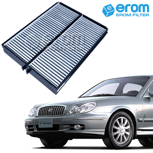 [이롬필터] 1+1 활성탄 자동차 에어컨필터 미세먼지,배기가스 차단 차량용 캐빈필터, 2개, 뉴 EF쏘나타 (01~04년) 054C 15,600원