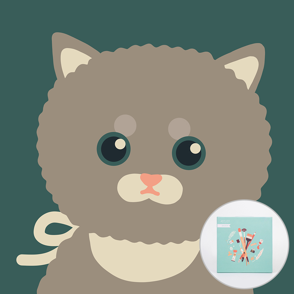 아트조이 DIY 명화그리기 귀여운 아기 고양이 (먼지) 20x20cm 6,900원