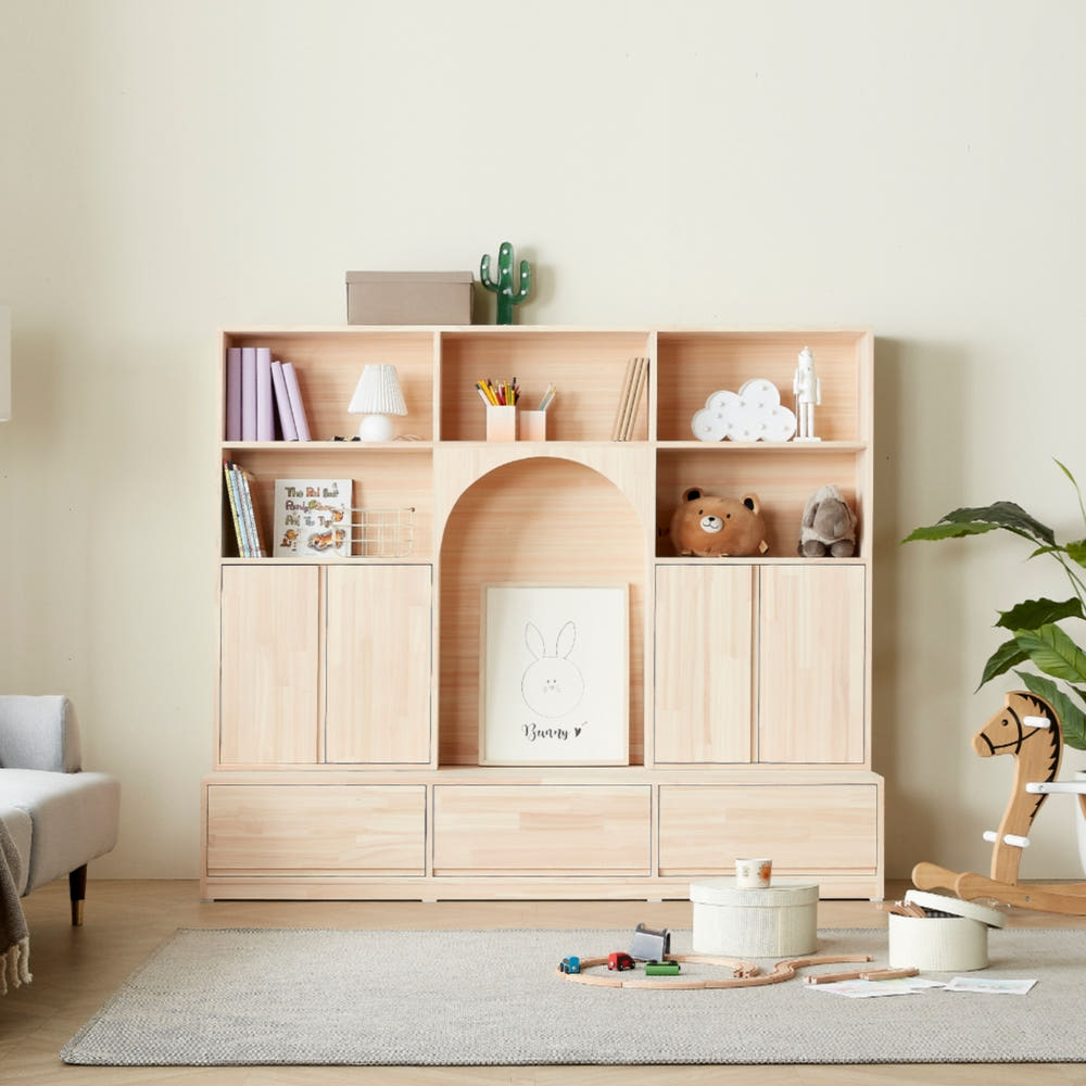 바르숲 한울 편백나무 원목 아기 유아 책장 소파 교구장 수납장 서랍장 1,590,000원