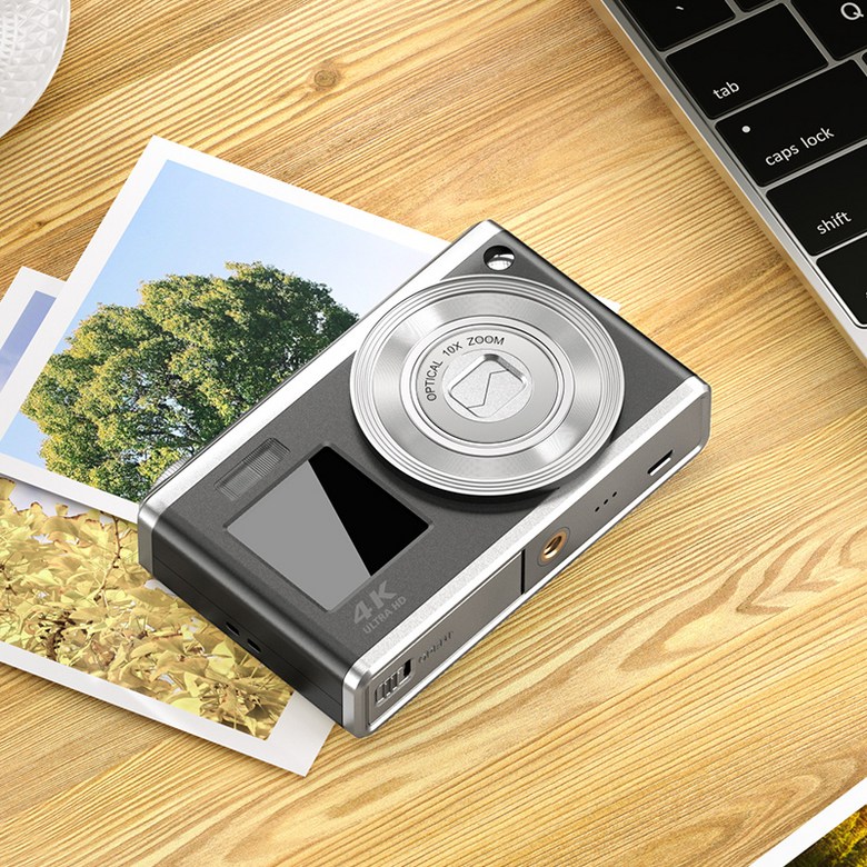 고화질 듀얼 스크린 디지털 카메라, 4K HD 텔레스코픽 렌즈, 16x 광학 줌, 방수 카메라, 셀카 뷰티 홈 카메 121,400원