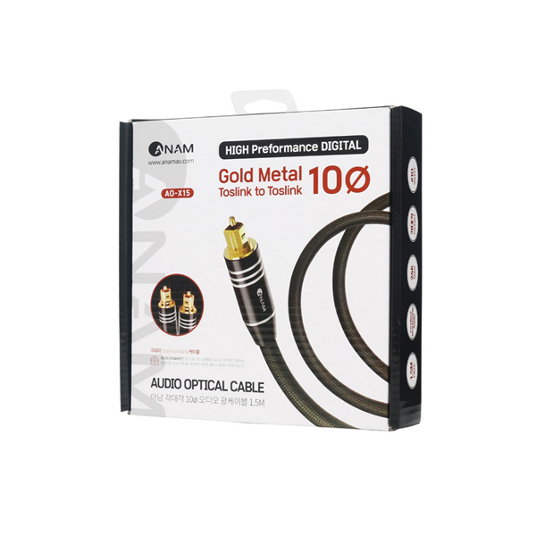 아남 각대각 10mm 프리미엄 오디오 광케이블 옵티컬케이블 1.5m 23,250원