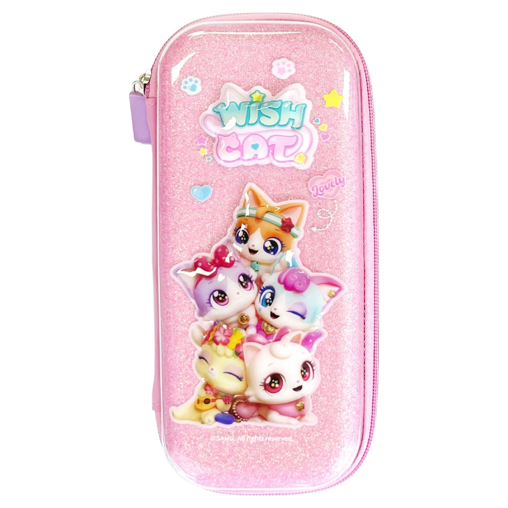 위시캣 투명 엠보 필통 펜파우치 8,600원