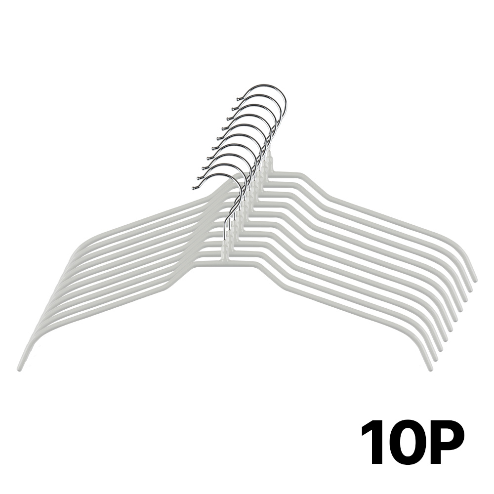 오리지니크 강력 미끄럼 방지 논슬립 옷걸이 45cm 점퍼 아우터용 10개, 라이트그레이, 1세트 18,900원
