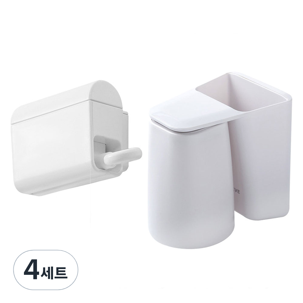 모나코올리브 무타공 자석양치컵 + 매달려 치약짜개 디스펜서 세트 31,550원