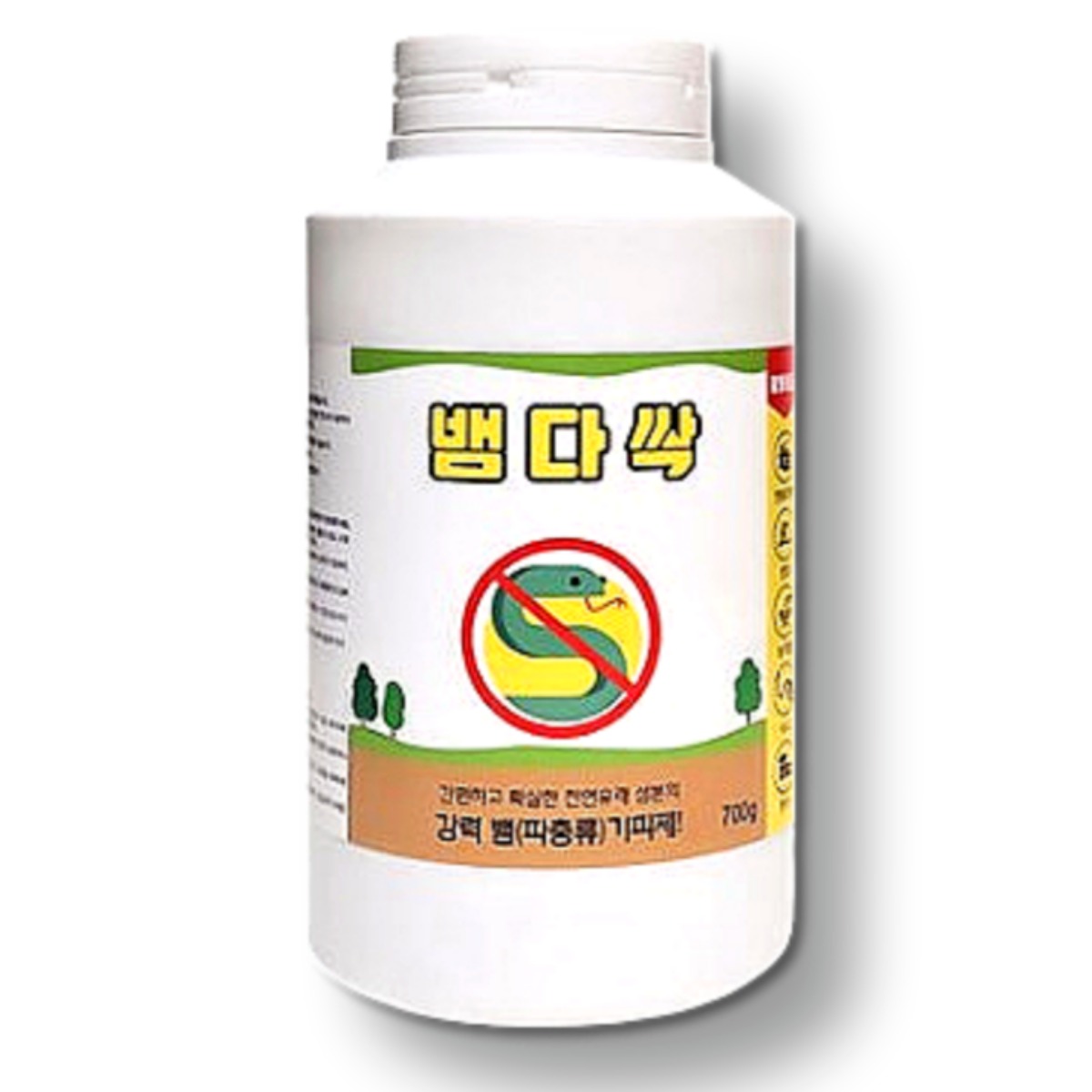 뱀다싹 700g 파충류 뱀 기피제 퇴치 살충 방법 죽이기 죽이는법 야외 등산 캠핑 가라, 1개 19,500원