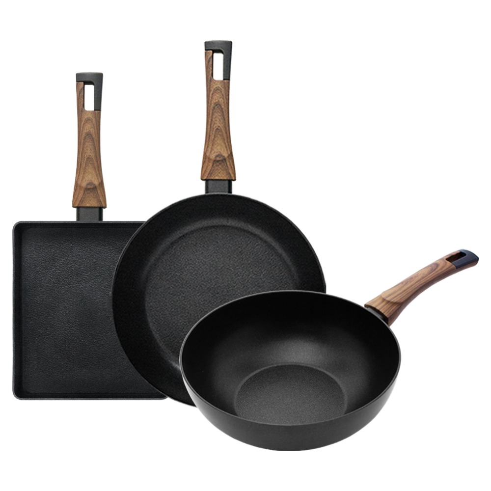 실바트 인덕션 까리노 IH 프라이팬 세트 3개, 블랙, 계란말이팬 24cm + 프라이팬 30cm + 궁중팬 30cm, 1세트 98,800원