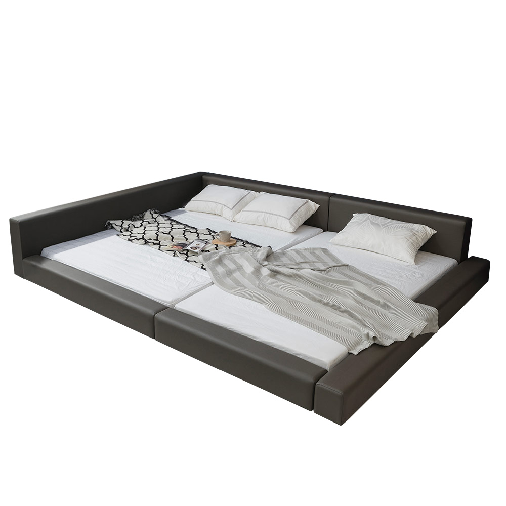 브라보가구 캐서린 일반헤드 패밀리침대 ㄱ형+프리미엄 독립매트리스 2개 519,000원