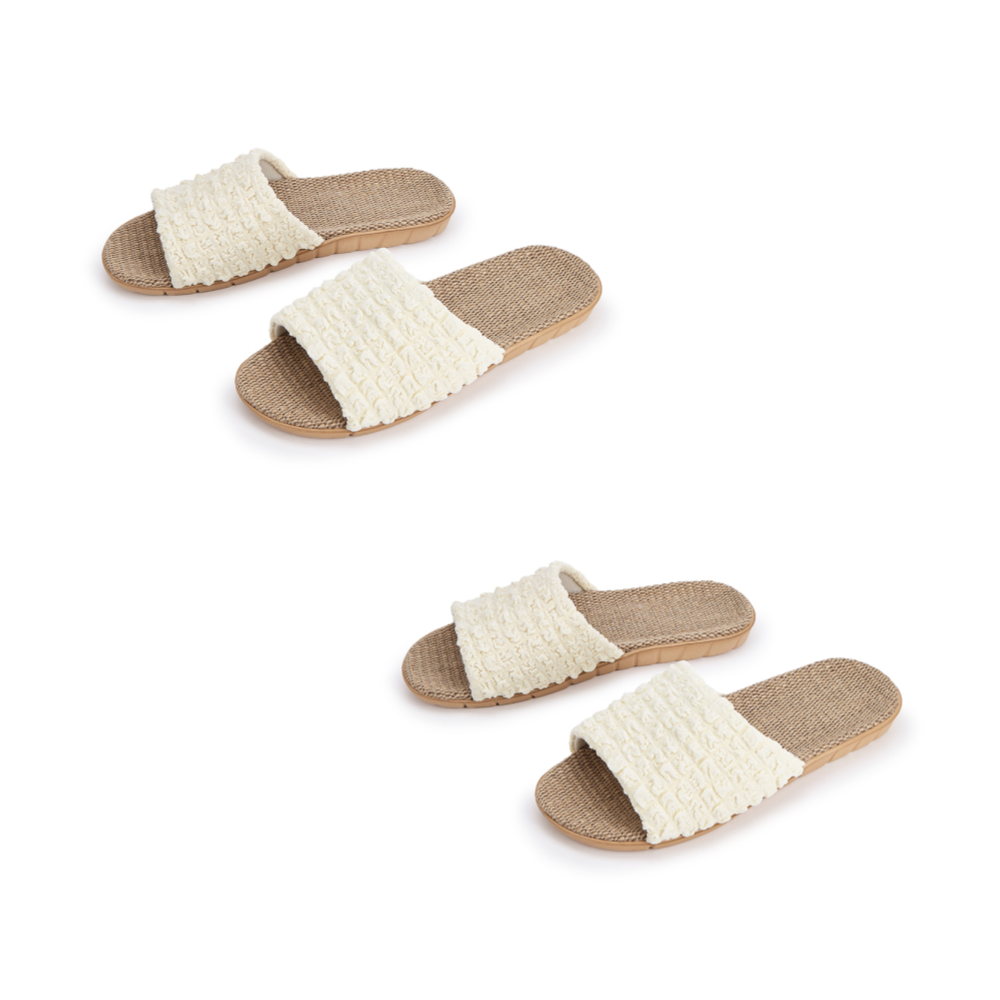 모다데코 1+1 버블 마 슬리퍼 발편한 거실화 층간소음 방지 실내화, 1개, 아이보리+아이보리 17,900원