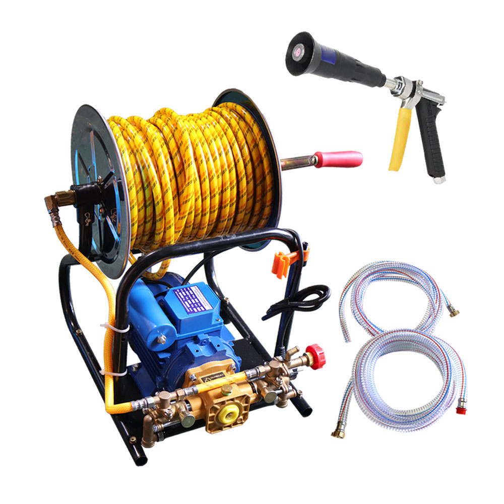 동력분무기 구보텍 220V 전기 모터 분무기 50m 호스릴 탑재형 농약 살포기 살수기 펌프오일 포함 330,000원