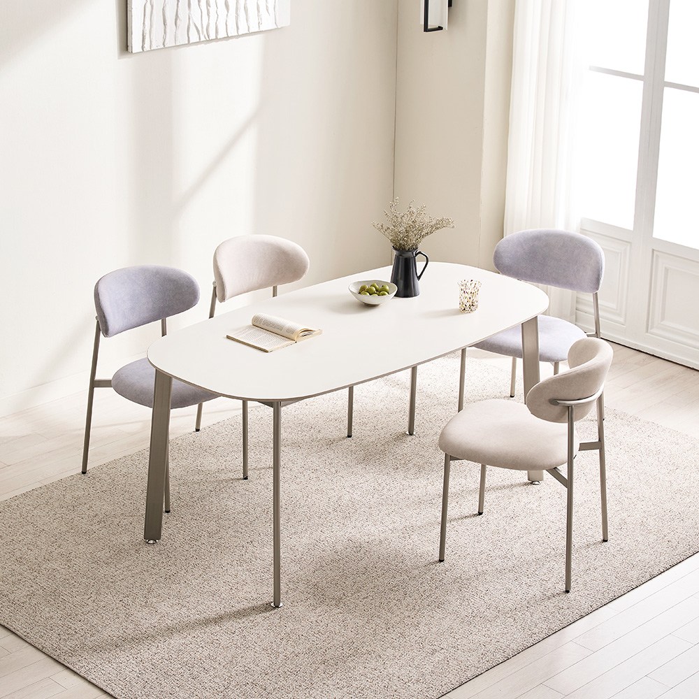 [숨결]샤론 포세린 세라믹 타원형 식탁 1400/1600/1800 시리즈 빠른출고/최저가식탁 899,000원