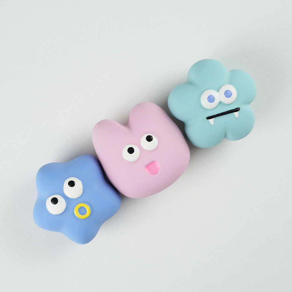 강아지 장난감 라텍스 공 삑삑이 놀이 츄잉몬스터즈 3종세트, 1세트, 블루/민트/핑크 3종 18,900원