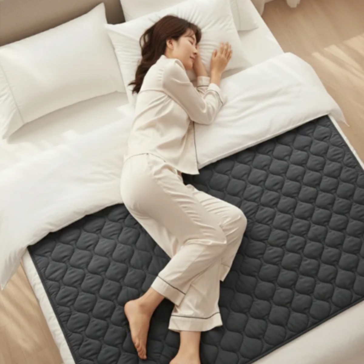 청호나이스 하이엔드 국내생산 전자파차단 탄소매트 프리미엄 원단 워셔블 온열 전기요, 150 x 190 cm 더블, 딥블루 그레이 159,000원