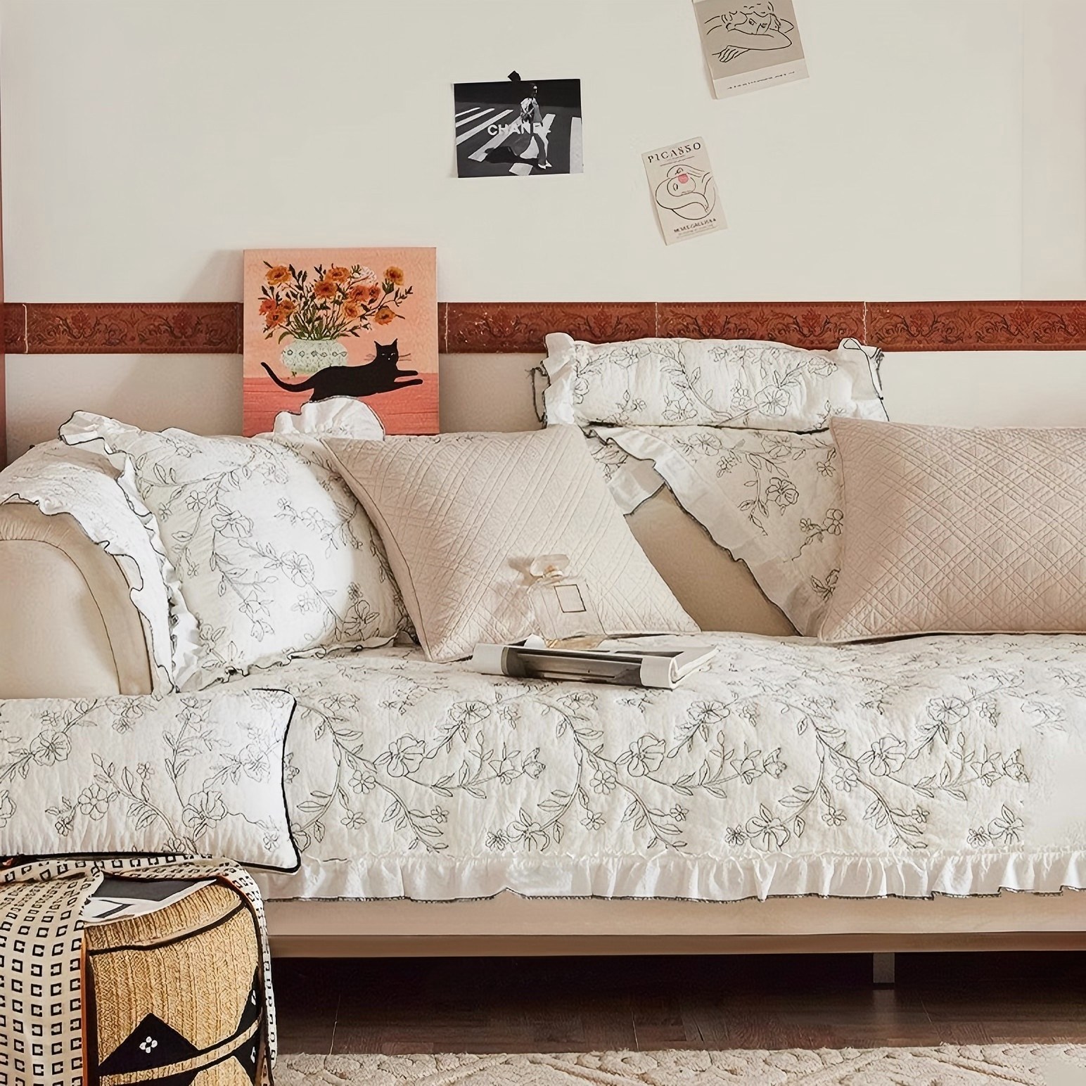 코차이 프로방스 고품질 코튼 소파패드  사계절 순면 소파커버 40,900원