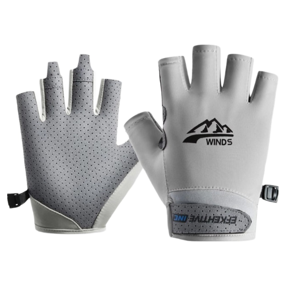 남성 여성 스포츠 반장갑 터치장갑 자외선차단 등산 헬스 자전거 골프 운전 반 장갑, 그래이, 1개 10,900원