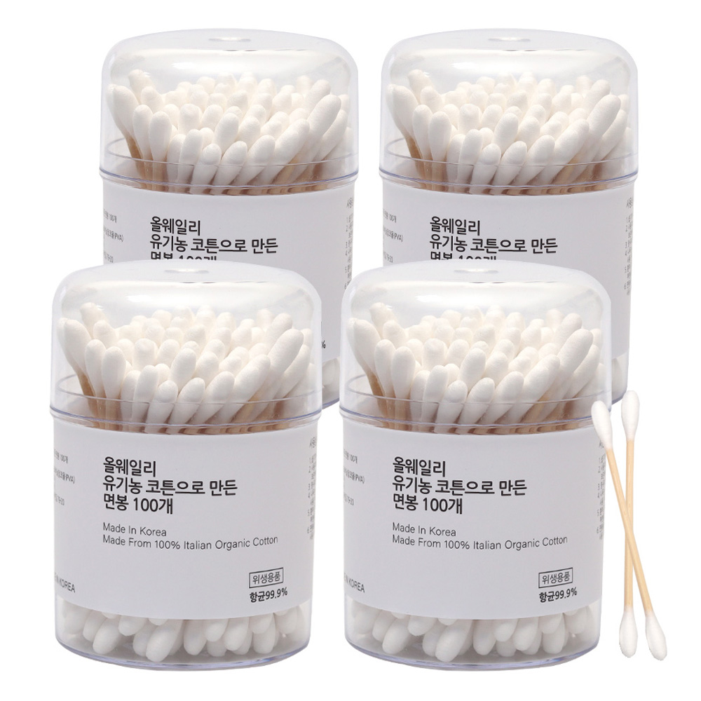 올웨일리 국산 오가닉 면봉 이탈리아 코튼 4,590원