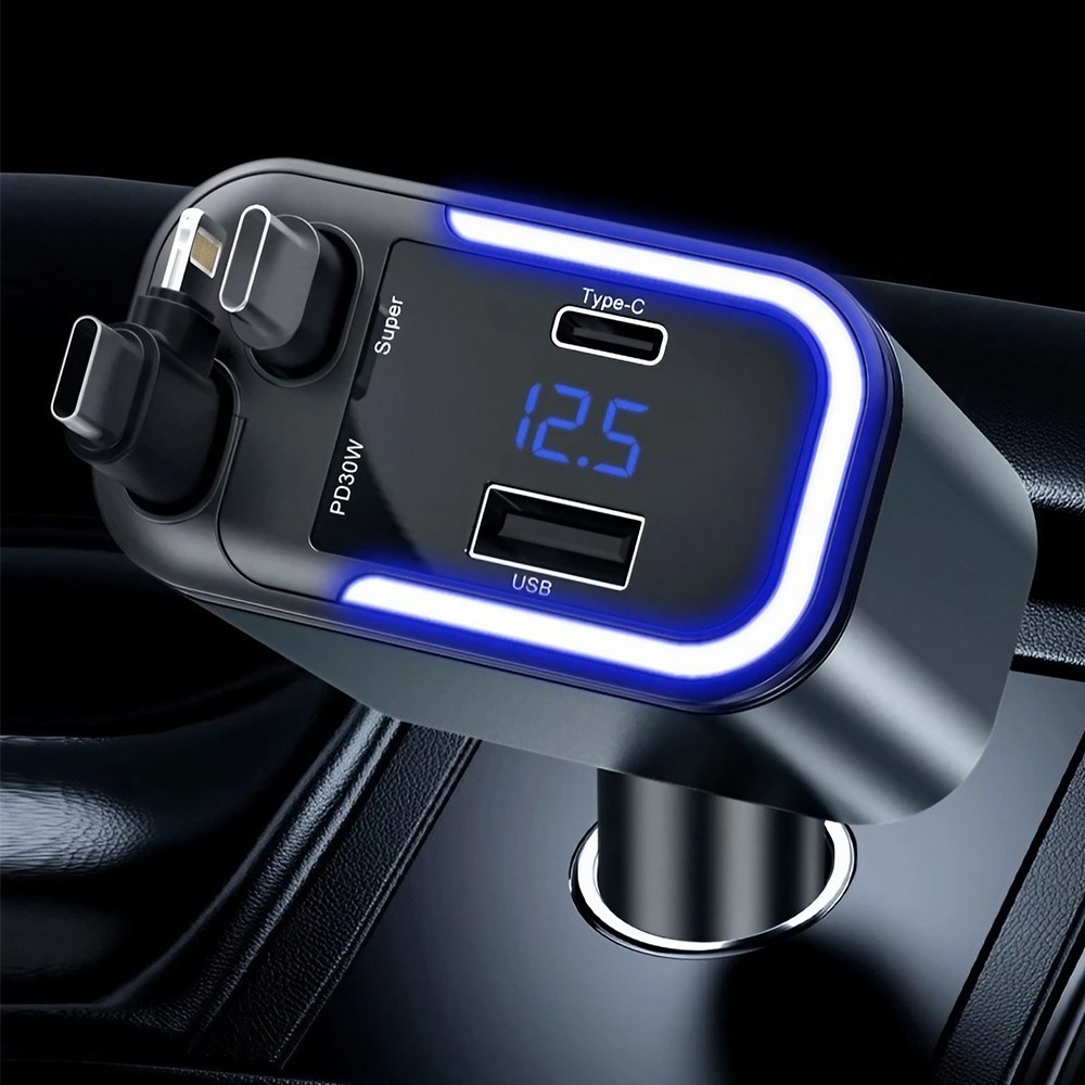 아르디스 4포트 180W 릴타입 시거잭 차량용 고속충전기, C타입+C타입/애플 24,750원