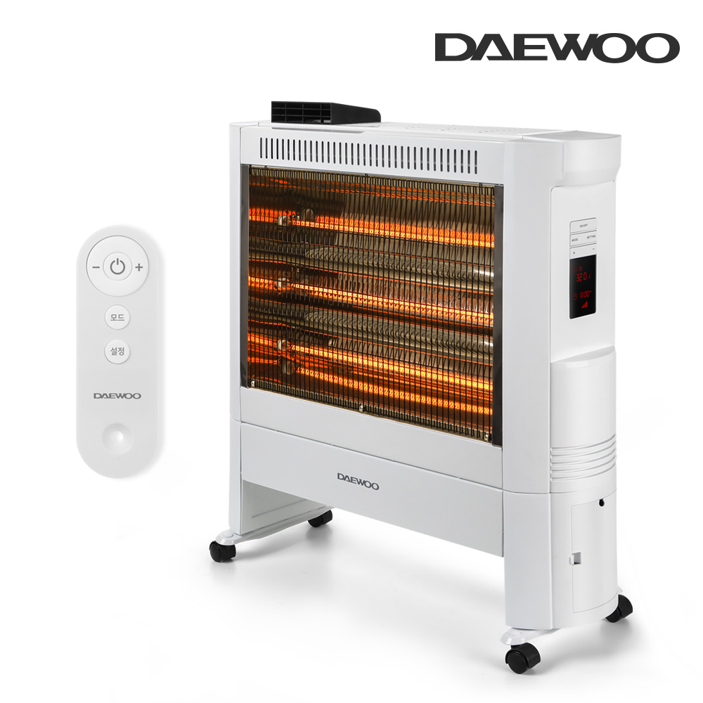 대우 업소용 3단 카본 전기 히터 리모컨형 온풍 히터 무취 무연 무소음 대형 사무실 산업용 나노 카본 램프 대류 탄소 열선 전자식 스토브 269,000원