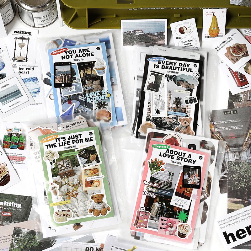 [200장] 감성 다꾸 스티커 세트 4종 9,760원