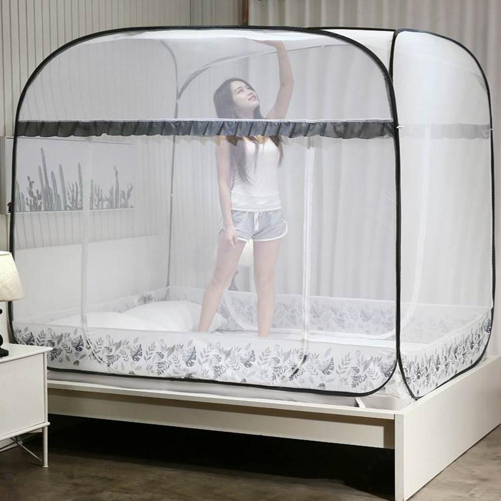 [국내배송/당일출고] 바닥있는 신개념 정방형 사각 원터치 모기장 텐트 가심비 최고 숙면 보장 추천 더블 킹 1.5*2.0 2.0*2.2m, 플라워 49,800원