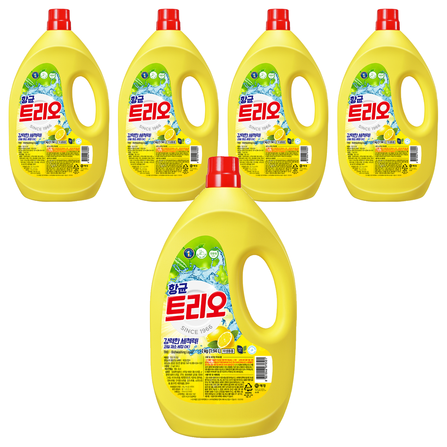 트리오 항균 주방세제, 2kg, 5개 19,050원