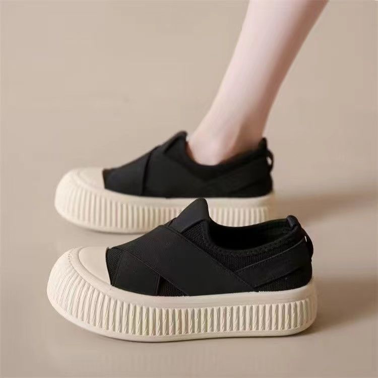 두꺼운 캔버스화 5cm 여성 경량 플랫화 편안한 캐주얼 운동화 JCL 14,590원