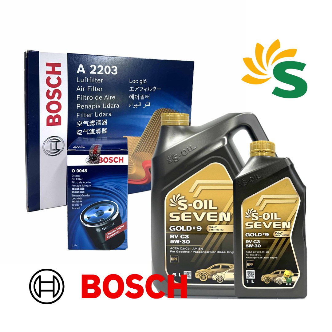 더뉴K9 3.3/3.8 가솔린 S-OIL 엔진오일 7리터 보쉬 에어크리너 오일필터 세트 42,000원