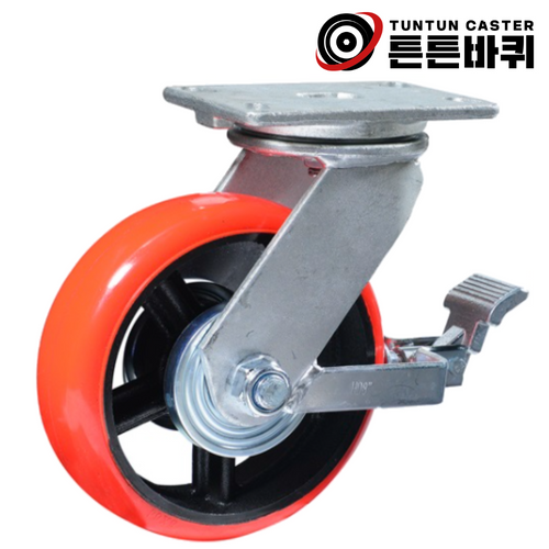 단조 6인치 회전 우레탄 바퀴 산업용 캐스터 고중량 고하중 720kg 바퀴폭 64mm, 1개 54,900원