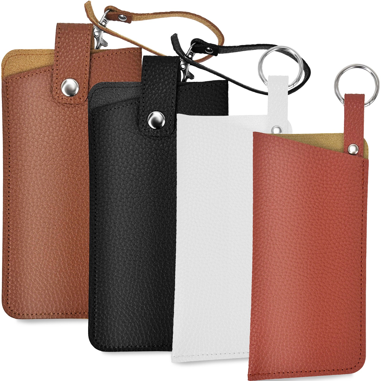 4 개 소프트 안경 케이스, 선글라스 케이스, PU 가죽 안경 케이스 프로텍터, 슬립온 소프트 안경 파우치, 독서 안경용 휴대용 독서 안경 케이스 근시 렌즈 선글라스 케이스 12,590원