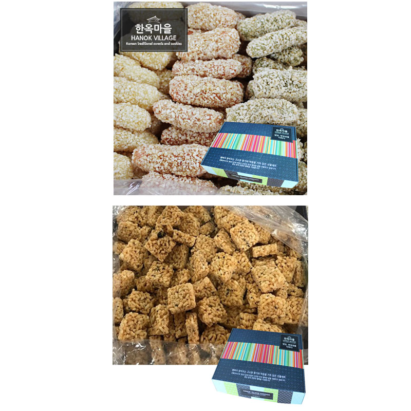 완전알뜰한과 1번세트 유과+쌀강정 선물 보자기포장 31,500원