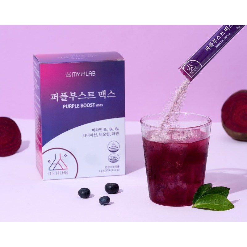 #퍼플부스트맥스 #Pupleboostmax 에너지음료비타민충천 Asili x # Myhlab #물병증정, 1박스, 30회분 64,000원