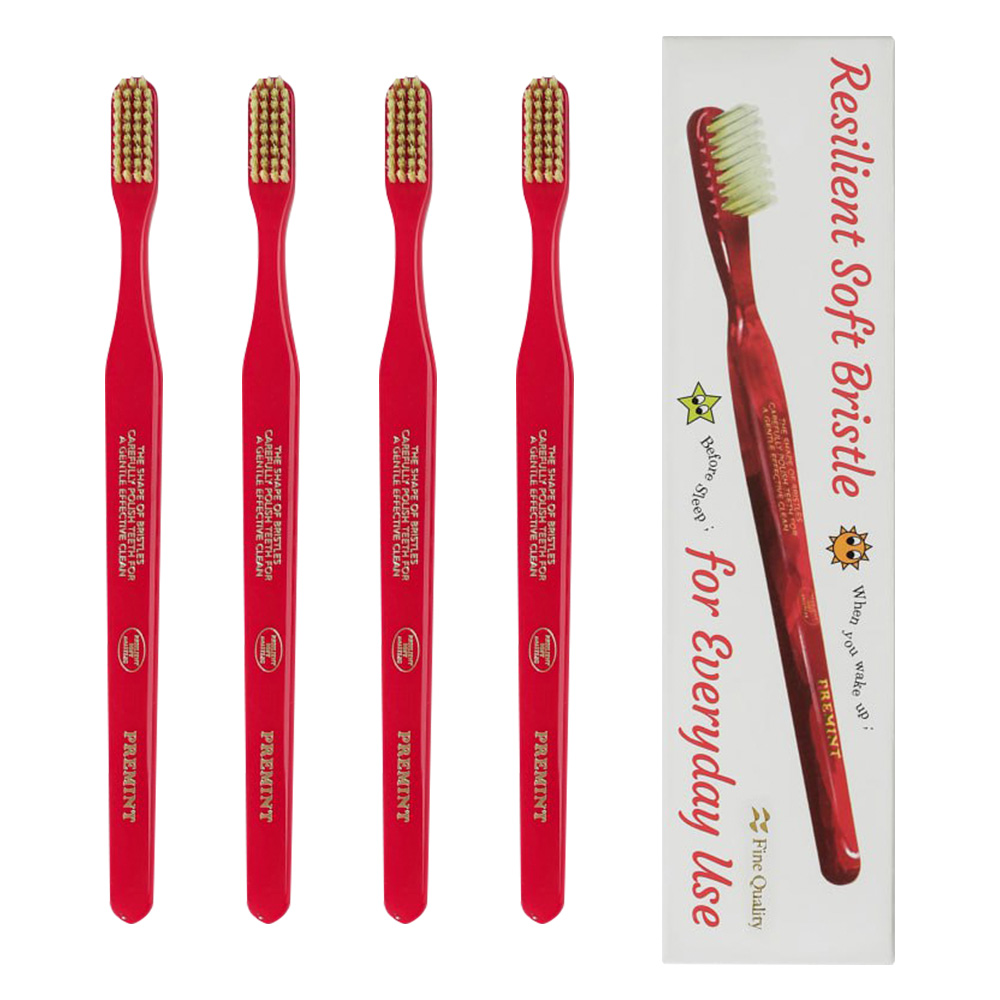 PREMINT 프레민트 프리미엄 칫솔 레드, 4개, 1개입 32,000원