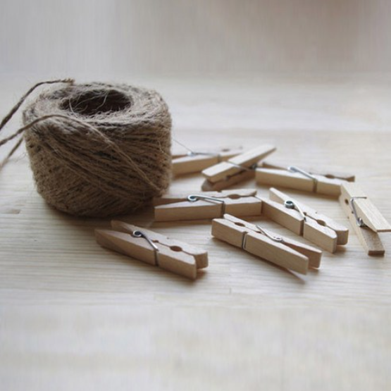 (5M마끈+나무집게 35개) 감성 집꾸미기 벽장식 캠핑 소품 사진걸이 가랜드 4,660원