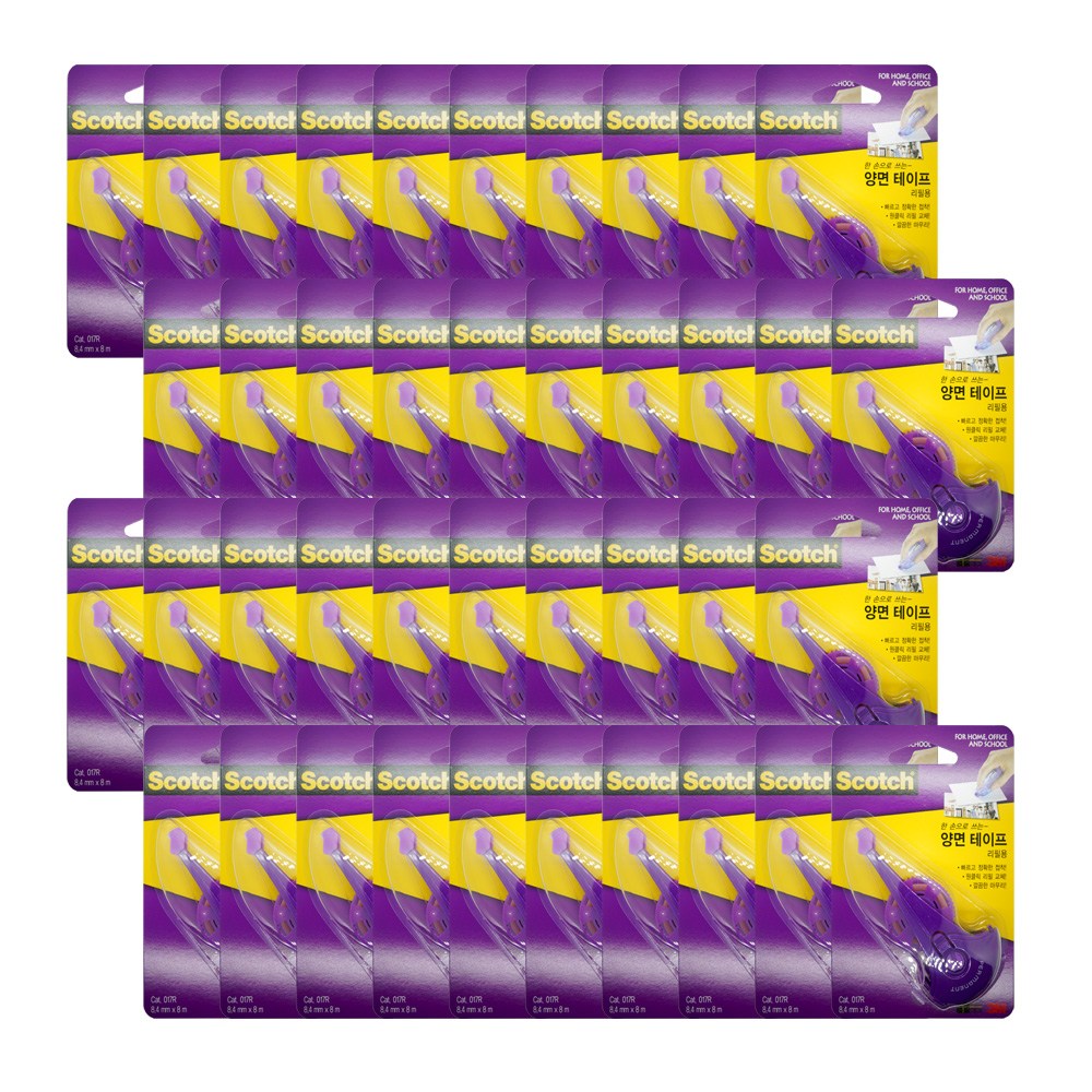 3M 스카치 투명 양면 테이프 017R 리필 8mm x 8M (40개) 112,000원