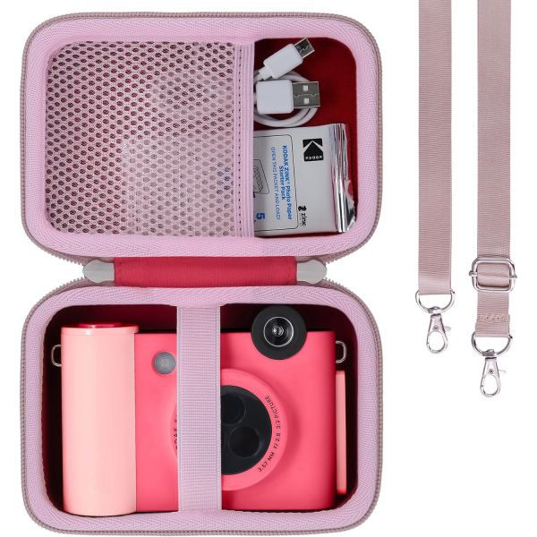 폴라로이드 필름 즉석 인스탁스 코닥 스마일 / 플러스 무선 디지털 인쇄 카메라, 효과 변화 렌즈, 2x3 끈적끈적한 뒷면 사진 인쇄, 케이스 전용 파란색 51,800원