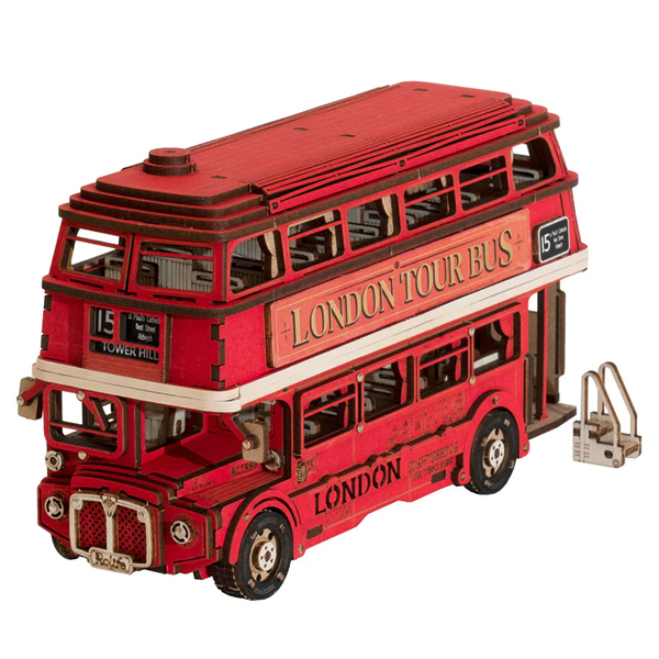 핸즈크라프트 DIY 미니어처 키트 우드퍼즐 나무퍼즐 런던 투어버스, 1개 26,800원