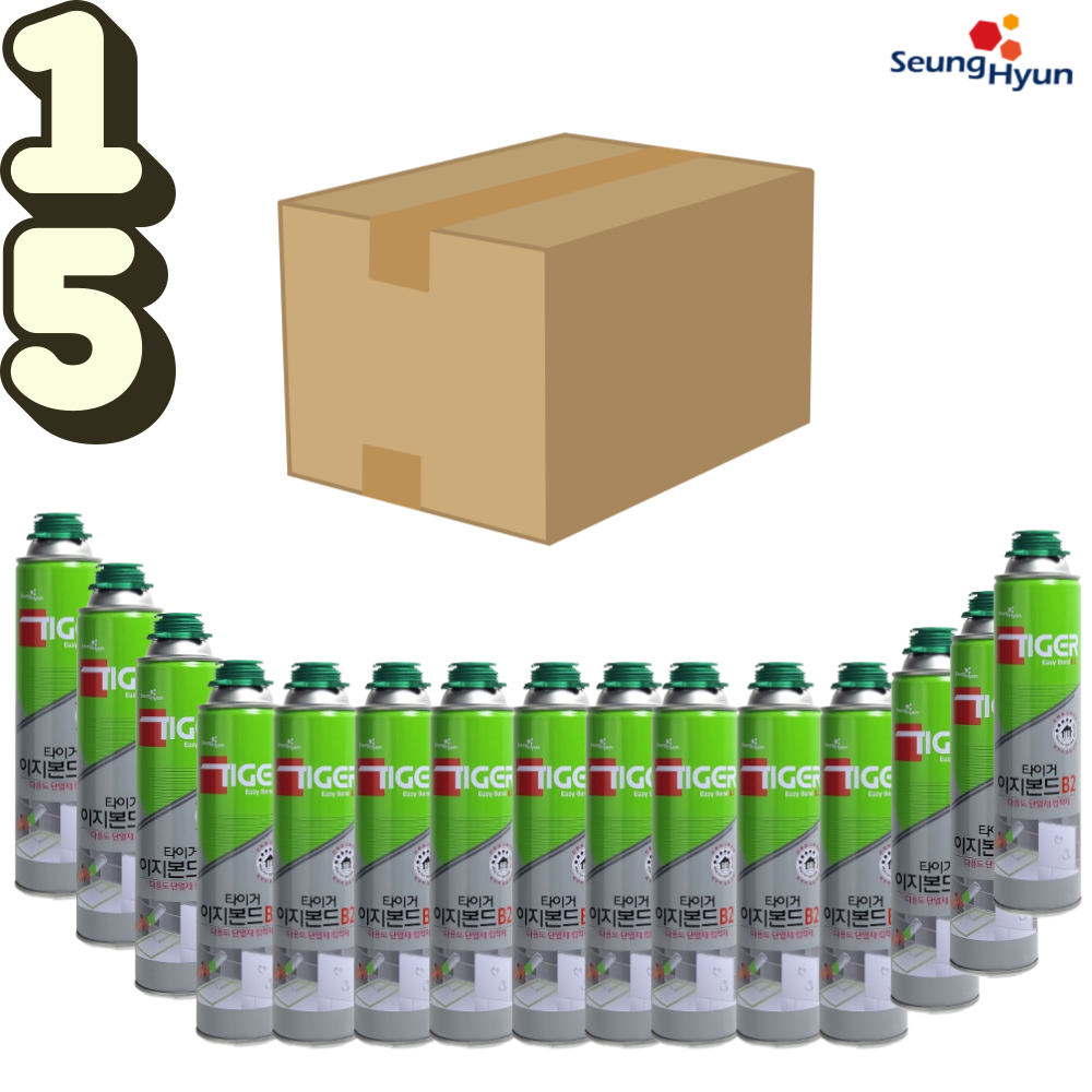 타이거 우레탄 이지 폼본드 건용  단열재 접착제 800ml 15개 1박스 99,000원