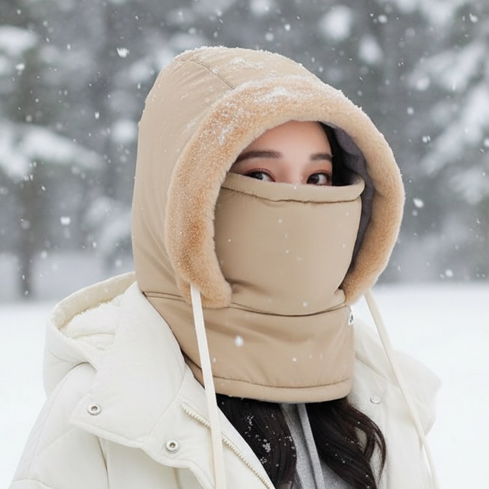 다나몰 바라클라바 넥워머 후드 겨울모자 방한, 브라운, 1개 8,900원